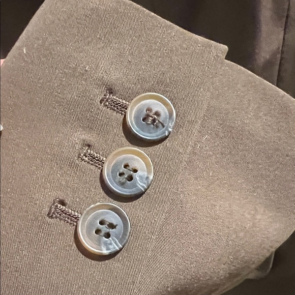 Brown Women's Blazer Faux Pockets - Picture 6 of 6